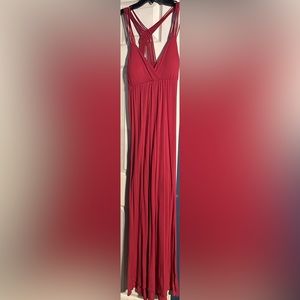 Pink Rose magenta size medium cotton maxi dress